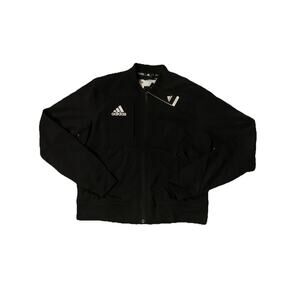 Adidas Sideline 21 Bomber Jacket Small Black Full Zip